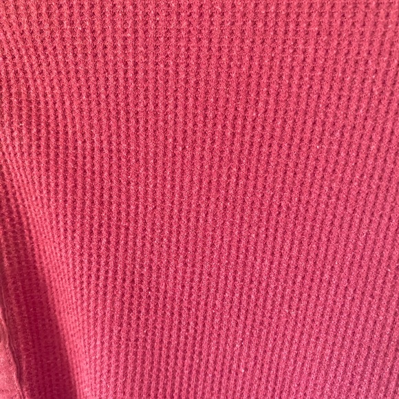 Sonoma women's burgundy long sleeve henley waffle knit size S Y2K Twilight Bella - Picture 8 of 12